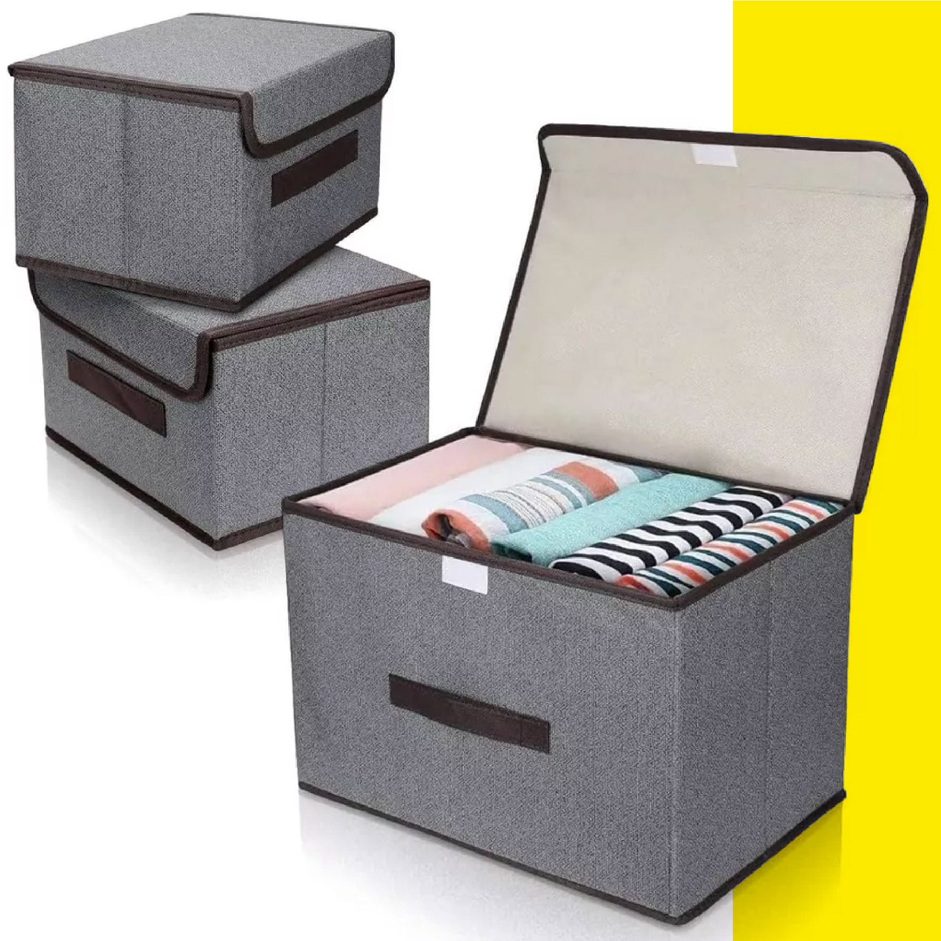 Caja Organizador Con Tapa Plegable X3 - Organización y practicidad 🛍️