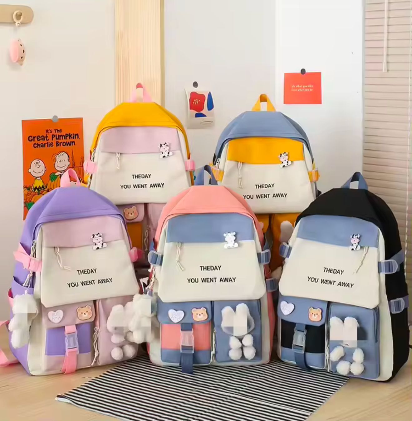 ENCANTO COREANO: KIT DE BOLSO DE 5 PIEZAS PARA UN ESTILO ÚNICO Y SOFISTICADO.🤩