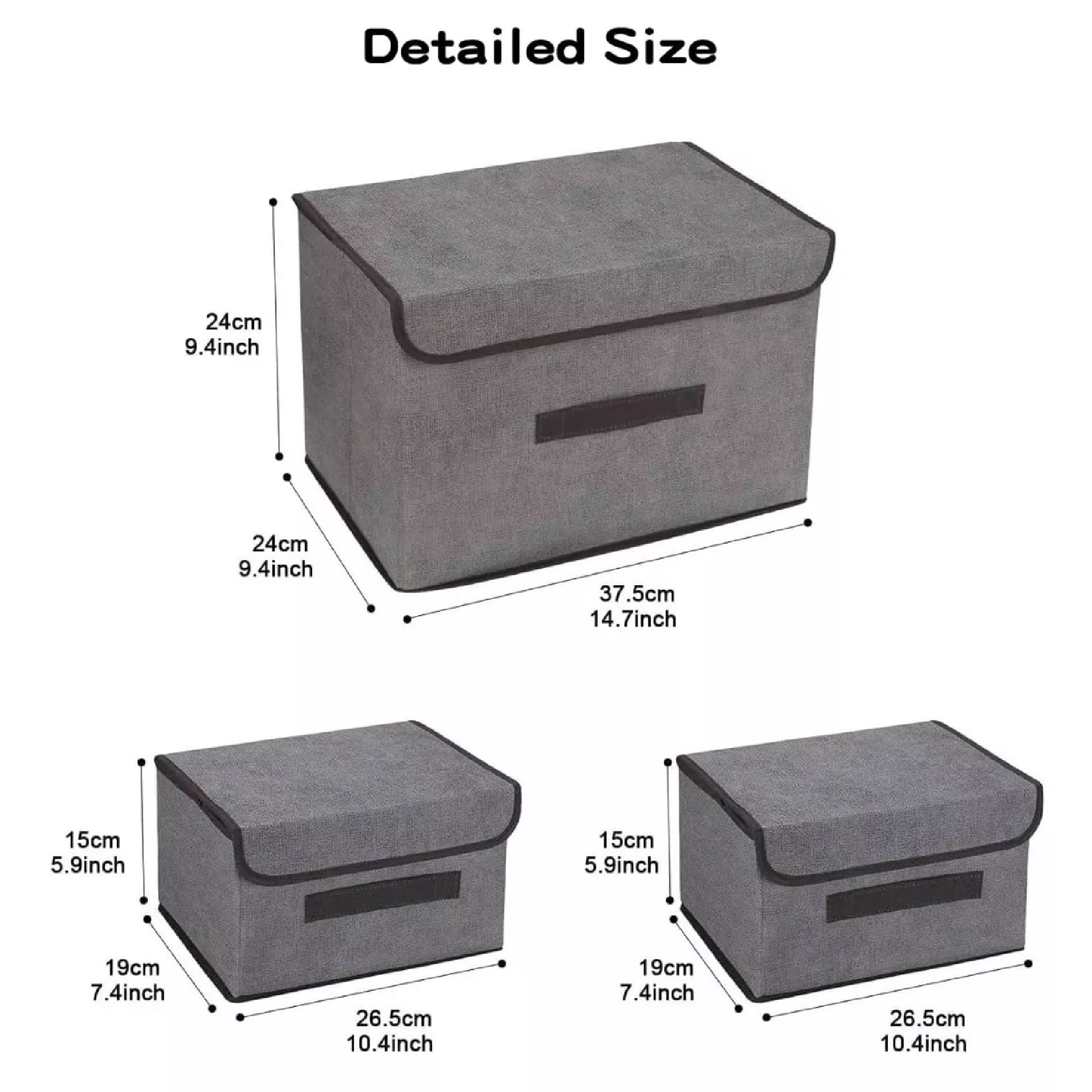 Caja Organizador Con Tapa Plegable X3 - Organización y practicidad 🛍️
